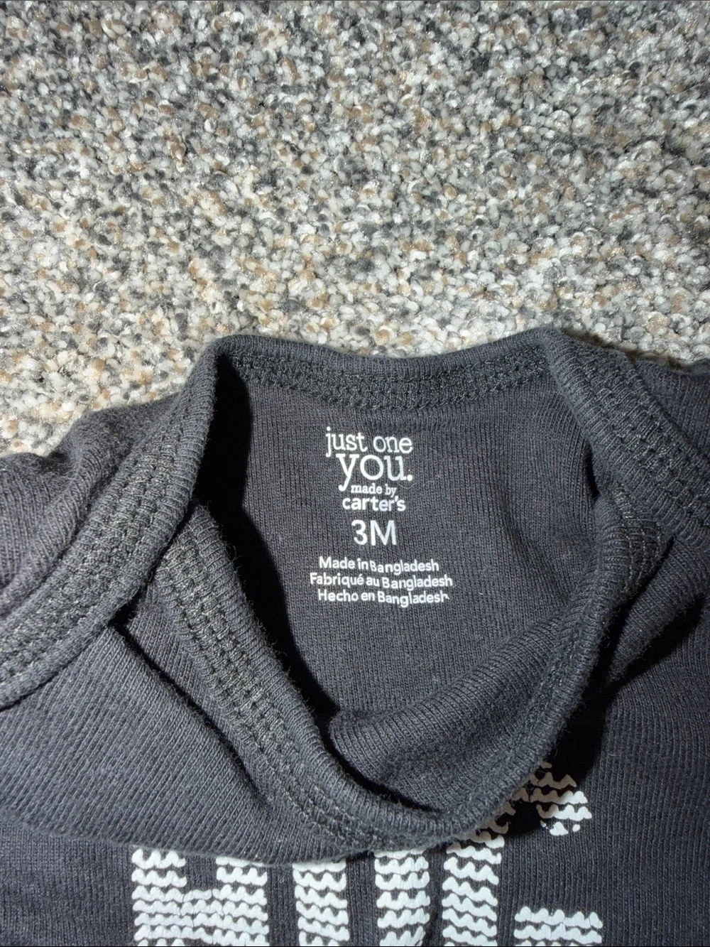 Black Long-Sleeve Baby Bodysuit with 